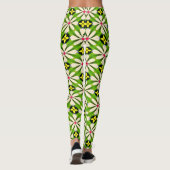 Ästhetische Blume Muster Leggings (Rückseite)