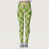 Ästhetische Blume Muster Leggings (Vorderseite)