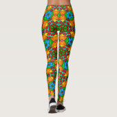 Ästhetische Blume Muster Leggings (Rückseite)