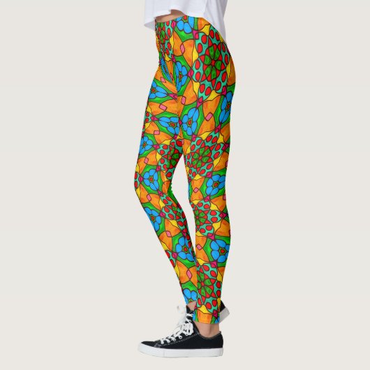 Ästhetische Blume Muster Leggings (Links)
