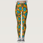 Ästhetische Blume Muster Leggings (Vorderseite)