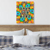 Ästhetische Blume Muster Leinwanddruck (Insitu (Schlafzimmer))
