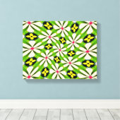 Ästhetische Blume Muster Leinwanddruck (Insitu (Holzboden))