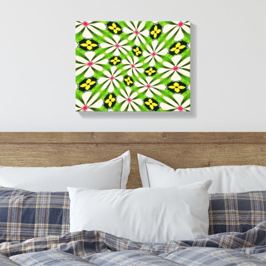 Ästhetische Blume Muster Leinwanddruck (Insitu (Schlafzimmer))