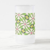 Ästhetische Blume Muster Mattglas Bierglas (Mittel)