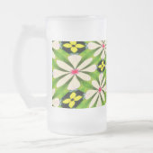 Ästhetische Blume Muster Mattglas Bierglas (Links)