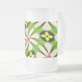 Ästhetische Blume Muster Mattglas Bierglas (VorderseiteRechts)