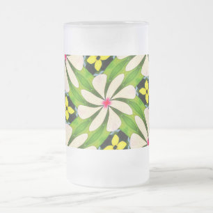 Ästhetische Blume Muster Mattglas Bierglas