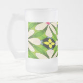 Ästhetische Blume Muster Mattglas Bierglas (Links)