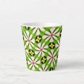 Ästhetische Blume Muster Milchtasse (Vorderseite)