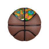 Ästhetische Blume Muster Mini Basketball (Rechts)