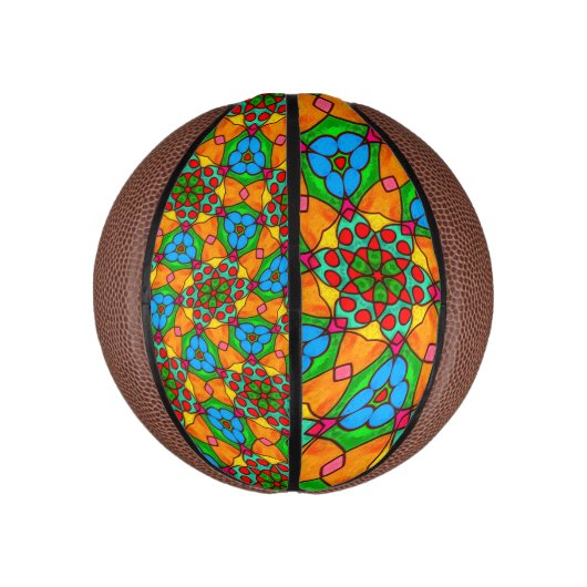 Ästhetische Blume Muster Mini Basketball (Vertikal)