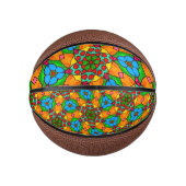 Ästhetische Blume Muster Mini Basketball (Vorderseite)
