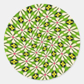 Ästhetische Blume Muster Runder Aufkleber (Vorderseite)