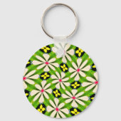Ästhetische Blume Muster Schlüsselanhänger (Vorderseite)
