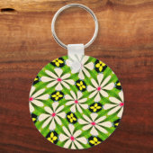 Ästhetische Blume Muster Schlüsselanhänger (Vorderseite)