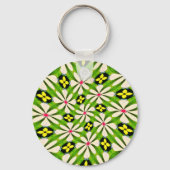 Ästhetische Blume Muster Schlüsselanhänger (Rückseite)