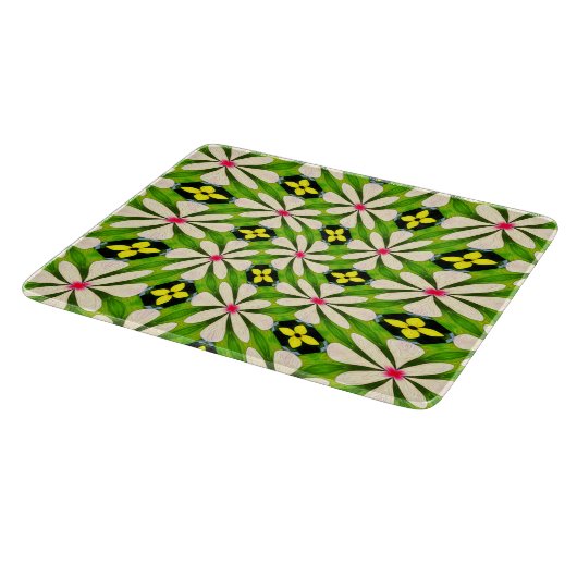 Ästhetische Blume Muster Schneidebrett (Ecke)