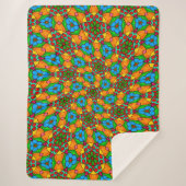 Ästhetische Blume Muster Sherpadecke (Vorderseite)