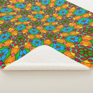 Ästhetische Blume Muster Sherpadecke