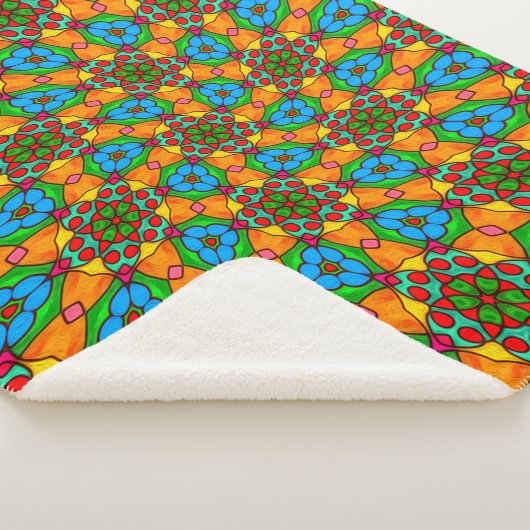 Ästhetische Blume Muster Sherpadecke (3/4)