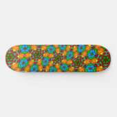 Ästhetische Blume Muster Skateboard (Horizontal)