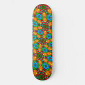 Ästhetische Blume Muster Skateboard (Vorderseite)