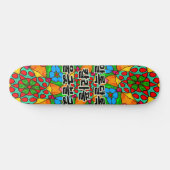 Ästhetische Blume Muster Skateboard (Horizontal)