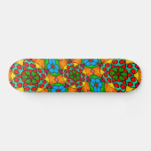 Ästhetische Blume Muster Skateboard (Horizontal)