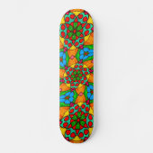 Ästhetische Blume Muster Skateboard (Vorderseite)