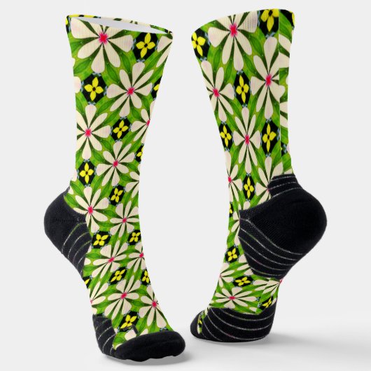 Ästhetische Blume Muster Socken (Gewinkelt)