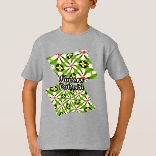 Ästhetische Blume Muster T-Shirt