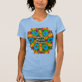 Ästhetische Blume Muster T-Shirt (Vorderseite)
