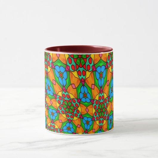 Ästhetische Blume Muster Tasse (Zentrum)