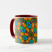 Ästhetische Blume Muster Tasse (Vorderseite Links)