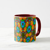 Ästhetische Blume Muster Tasse (VorderseiteRechts)