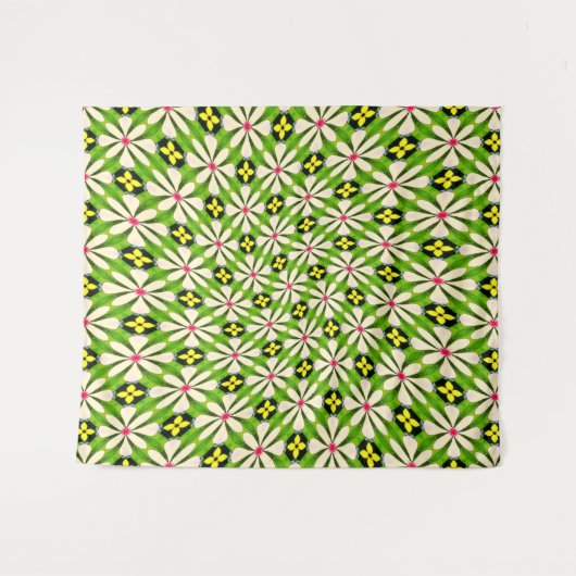 Ästhetische Blume Muster Wandteppich (Vorderseite (Horizontal))