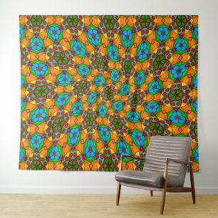 Ästhetische Blume Muster Wandteppich