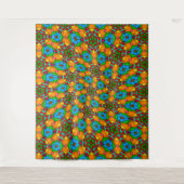 Ästhetische Blume Muster Wandteppich (Vorderseite)