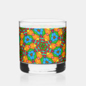 Ästhetische Blume Muster Whiskyglas (Links)