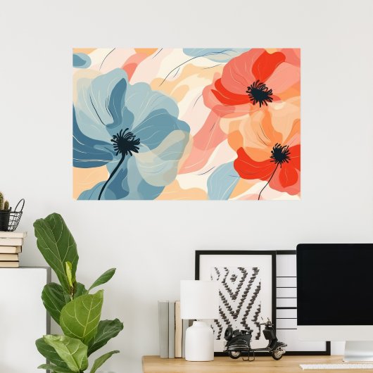 Ästhetische Blume Poster (Heimbüro)