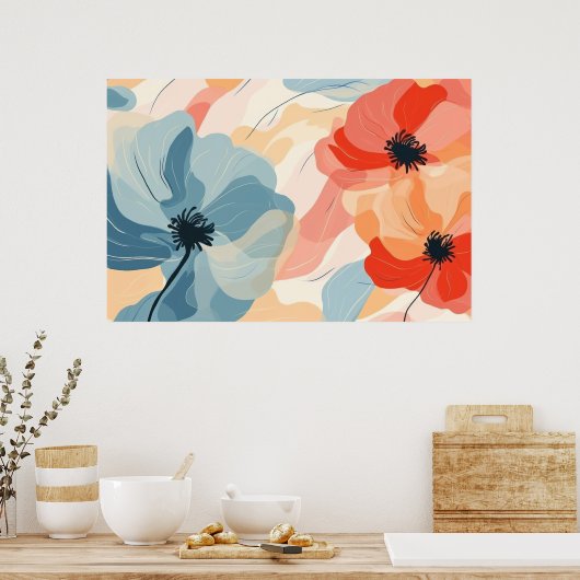 Ästhetische Blume Poster (Küche)