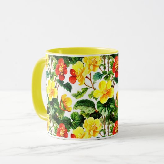 Ästhetische Blume Tasse (Vorderseite Links)
