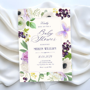Ästhetische Blumen-Baby-Party Einladung