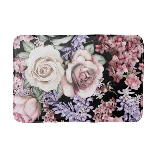Ästhetische Blumen Badematte (Vorderseite)
