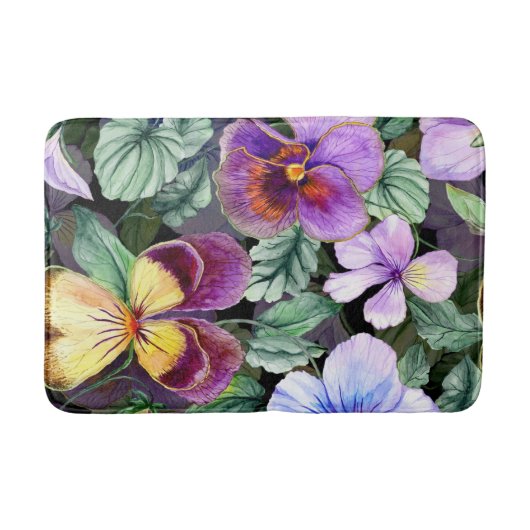 Ästhetische Blumen Badematte (Vorderseite)