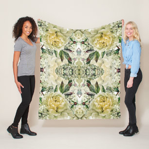Ästhetische Blumen  Fleecedecke