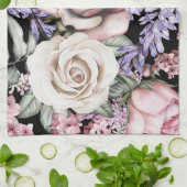 Ästhetische Blumen Geschirrtuch (Gefaltet)