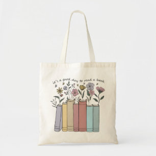 Ästhetische Blumenbücher Es ist ein guter Tag, um Tragetasche