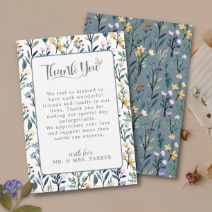 Ästhetische Blumenhandschrift schrieb SkriptHochze Dankeskarte